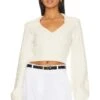 Mel Cable Knit Sweater Ivory 1 Mel Cable Knit Sweater Ivory -Camila coelho Shop LOVF WK1208 V1