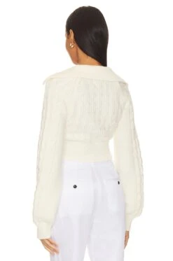 Mel Cable Knit Sweater Ivory -Camila coelho Shop LOVF WK1208 V3