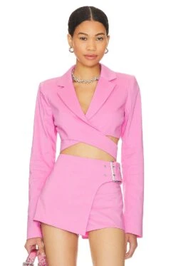 August Wrap Blazer Orchid Pink