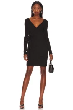 Sean Wrap Dress Black