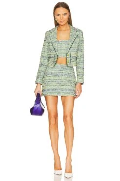 Beach Tweed Jacket Neon Green Beach Tweed -Camila coelho Shop LSPB WO18 V5