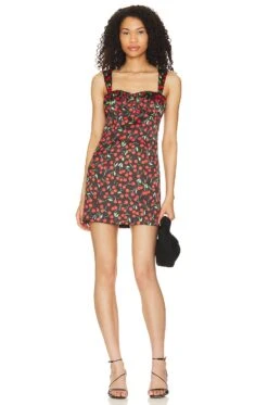 Kym Mini Dress Black Cherry