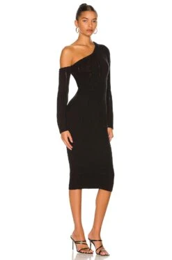 Landau Midi Dress Black -Camila coelho Shop MALR WK197 V2