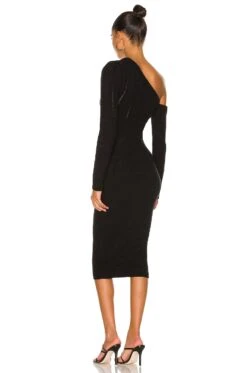 Landau Midi Dress Black -Camila coelho Shop MALR WK197 V3