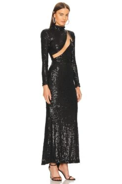 X REVOLVE Houston Gown Black -Camila coelho Shop MELR WD701 V2