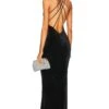 X REVOLVE Tawny Maxi Dress Black -Camila coelho Shop MELR WD760 V1