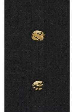 MILLY Hana Boucle Mini Dress Black -Camila coelho Shop MILL WD1065 V4