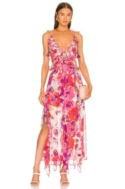 Diana Dress White Coming Up Roses