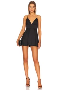 Front Page 64 Aileen Flare Mini Dress Black