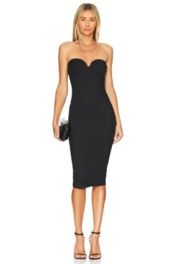 Sophia Strapless Midi Dress Black -Camila coelho Shop MOTO WD130 V1 1
