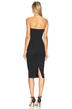Sophia Strapless Midi Dress Black -Camila coelho Shop MOTO WD130 V3