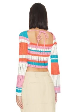 Kendra Cardigan Top Orange Multi -Camila coelho Shop MOTO WK35 V3