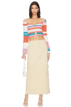 Kendra Cardigan Top Orange Multi -Camila coelho Shop MOTO WK35 V4