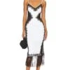 Lilia Midi Dress White & Black -Camila coelho Shop NBDR WD2989 V1
