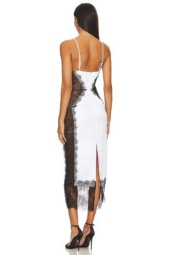 Lilia Midi Dress White & Black -Camila coelho Shop NBDR WD2989 V3