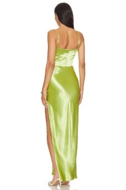 Ariah Cowl Draped Midi Dress Limelight -Camila coelho Shop NHOX WD418 V3