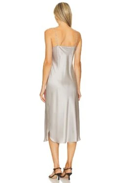 NILI LOTAN Midi Cami Dress Storm Grey -Camila coelho Shop NILR WD44 V3