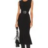 Norma Kamali MIDI-KLEID FISHTAIL Black 2 Norma Kamali MIDI-KLEID FISHTAIL Black -Camila coelho Shop NKAM WD235 V1
