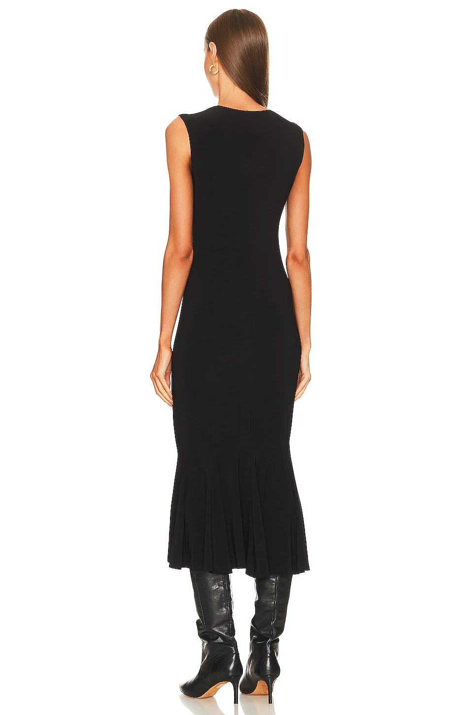 Norma Kamali MIDI-KLEID FISHTAIL Black 6 Norma Kamali MIDI-KLEID FISHTAIL Black - Image 4
