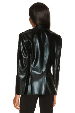 Norma Kamali Single Breasted Jacket Black Foil -Camila coelho Shop NKAM WO124 V4