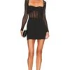 Sade Long Sleeve Mini Dress Black -Camila coelho Shop NKIE WD560 V1