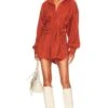 Dafne Dress Rust -Camila coelho Shop NOCH WD22 V1