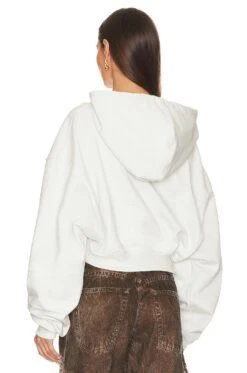 Off-White For All Helv Crop Over Hoodie White A Bl -Camila coelho Shop OFFR WK61 V3