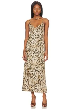 Amelia Slip Dress Leopard