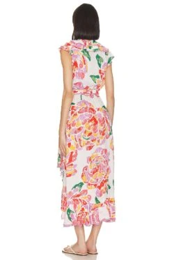 Aude Dress ORANGE MACRO PEONY -Camila coelho Shop PSTB WD256 V3