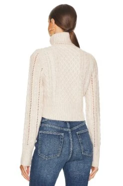 Rag & Bone Elizabeth Cable Turtleneck Ivory -Camila coelho Shop RGBR WK144 V3