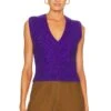 Rag & Bone Elizabeth Cable Vest Purple -Camila coelho Shop RGBR WK145 V1