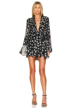 Vega Mini Dress Black & Silver -Camila coelho Shop ROCS WD231 V1 1