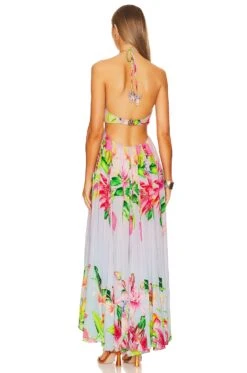 Lora Long Dress Multicolor Hibiscus -Camila coelho Shop ROCS WD264 V3