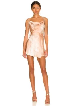 X REVOLVE Ariella Dress Neutral Tie Dye