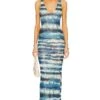 Rozio Dress Blue Tye Dye Multi