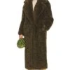 Toni Faux Fur Coat Olive Green -Camila coelho Shop RONR WO36 V1