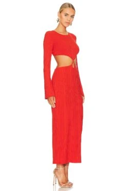 Oasis Long Sleeve Midi Dress Red 6 Oasis Long Sleeve Midi Dress Red -Camila coelho Shop RUMR WD22 V2