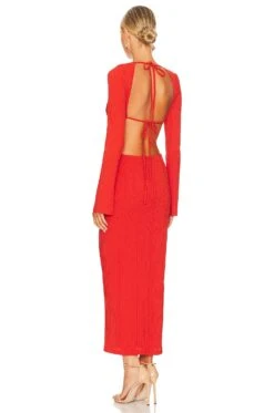 Oasis Long Sleeve Midi Dress Red 7 Oasis Long Sleeve Midi Dress Red -Camila coelho Shop RUMR WD22 V3