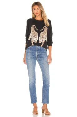Show Me Your Mumu Simon Pullover Dancing Tiger Graphic -Camila coelho Shop SHOW WK68 V5