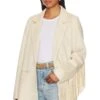 Show Me Your Mumu Sierra Fringe Jacket Cream Faux Suede -Camila coelho Shop SHOW WO75 V1