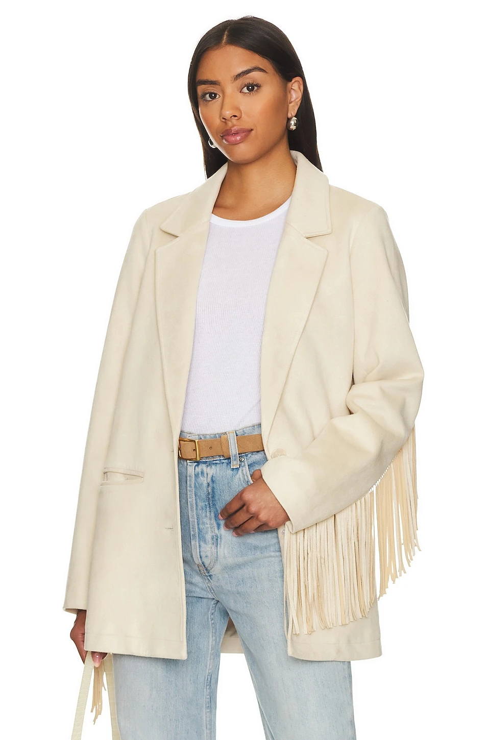 Show Me Your Mumu Sierra Fringe Jacket Cream Faux Suede 3 Show Me Your Mumu Sierra Fringe Jacket Cream Faux Suede