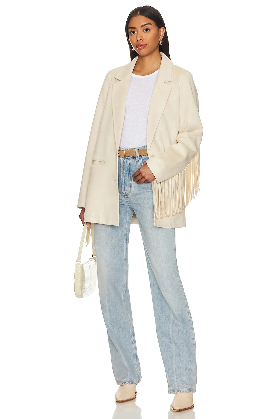 Show Me Your Mumu Sierra Fringe Jacket Cream Faux Suede 7 Show Me Your Mumu Sierra Fringe Jacket Cream Faux Suede - Image 5