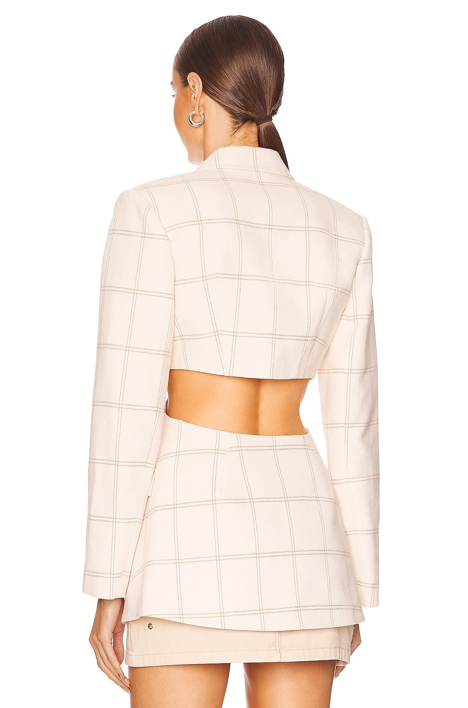 VESTE GEORGIA Almond Check 5 VESTE GEORGIA Almond Check - Image 3