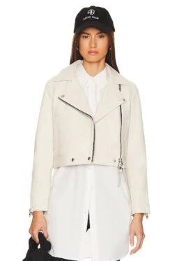 Vyner Leather Biker White