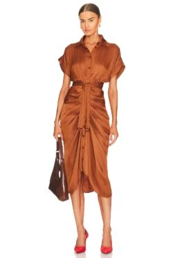Steve Madden Tori Midi Dress Mocha Bisque