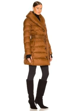 Angelica Puffer Jacket Chestnut -Camila coelho Shop SOIA WO458 V3