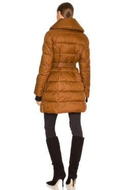 Angelica Puffer Jacket Chestnut -Camila coelho Shop SOIA WO458 V4