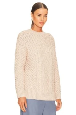 Song Of Style Naara Cable Crew Pullover Mushroom Grey -Camila coelho Shop SOSR WK70 V3