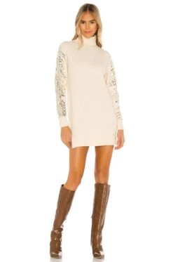 Rudie Sparkle Sleeve Dress Ivory
