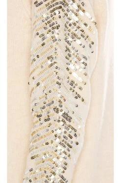 Rudie Sparkle Sleeve Dress Ivory -Camila coelho Shop SPDW WD1302 V4